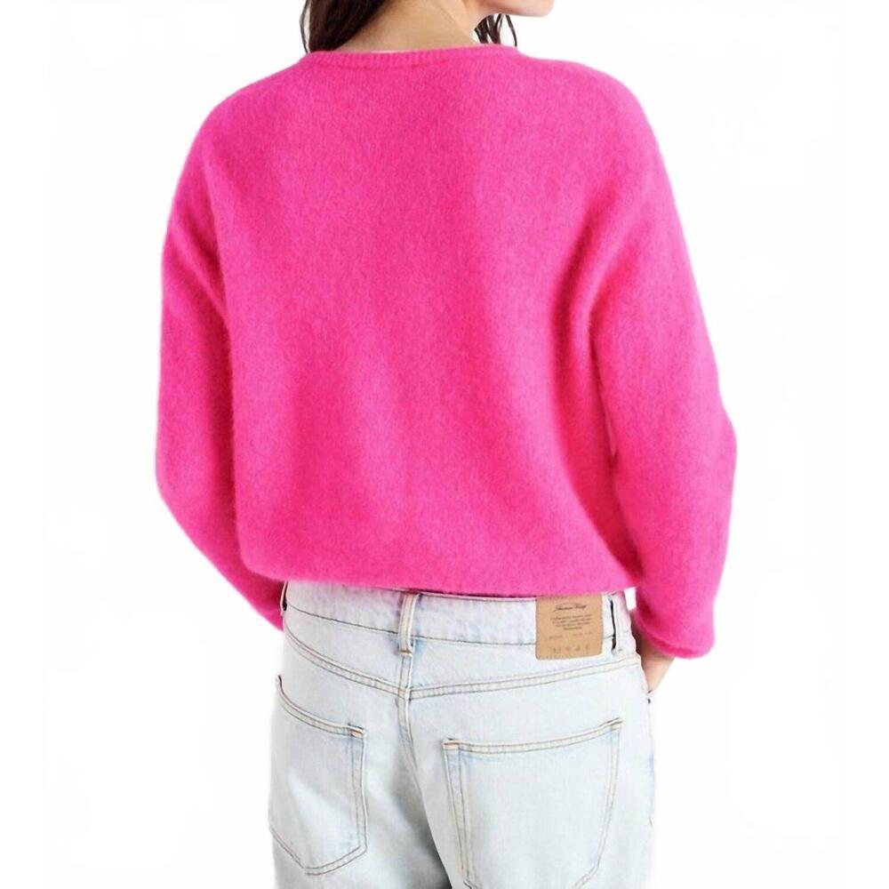 NEW GOOD AMERICAN vitow cardigan in rose fluo - Picture 2 of 4